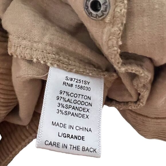 Tan corduroy mini skirt sz L - Picture 5 of 5